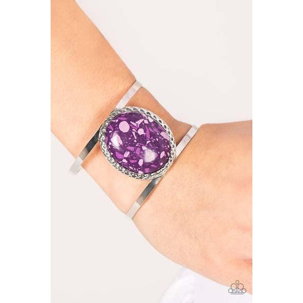 Paparazzi Tantalizingly Terrazzo Purple Bracelet