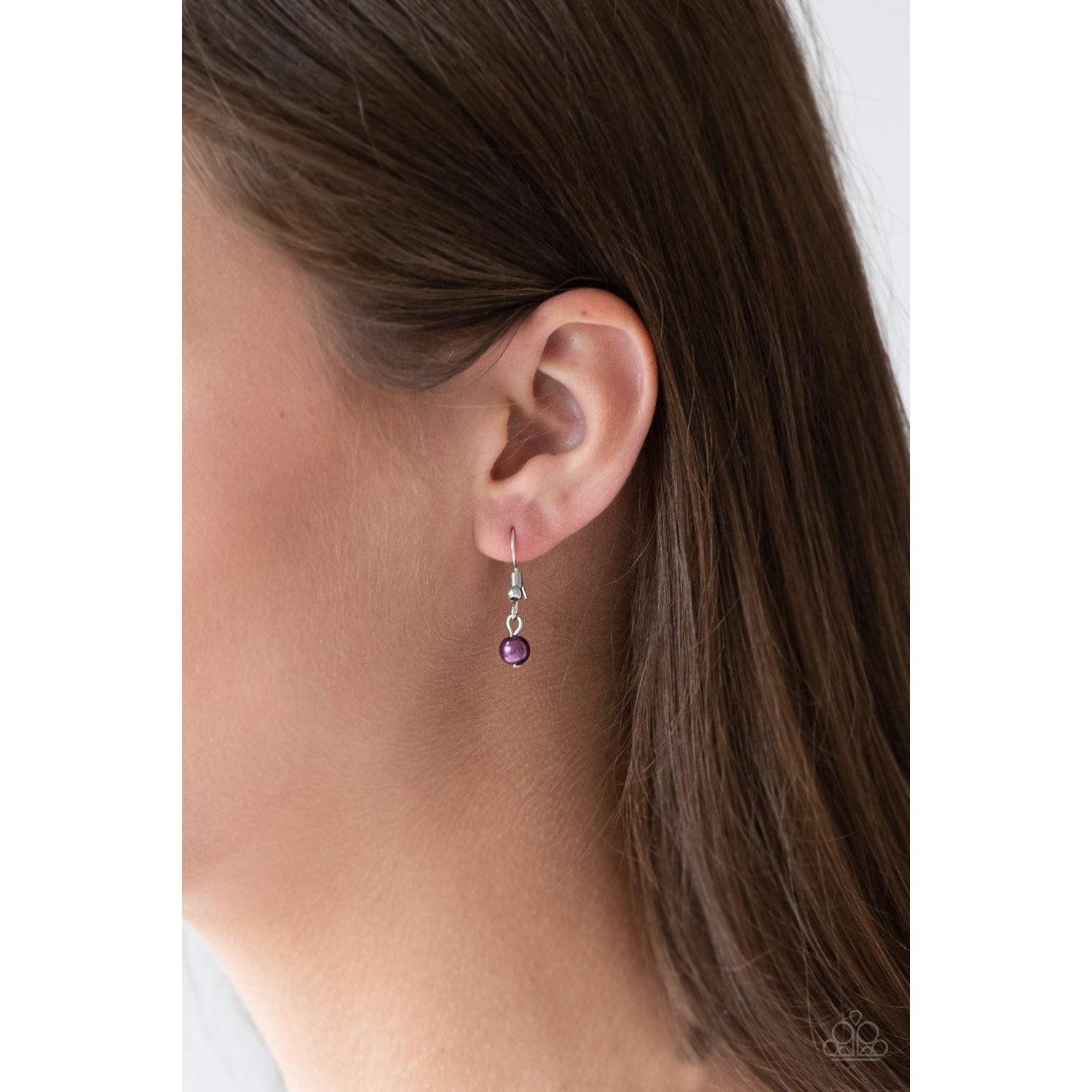 Paparazzi Ultrawealthy Purple Lanyard Necklace & Earrings Set-Necklace-SPARKLE ARMAND
