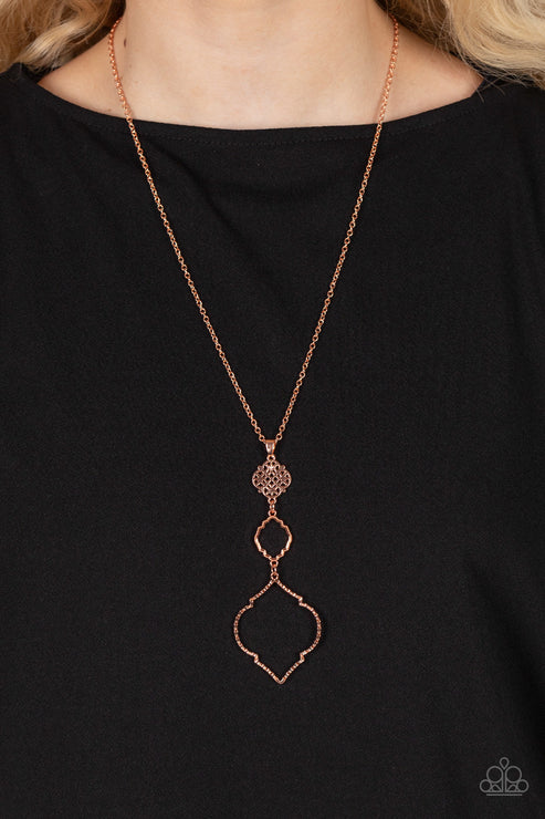 Paparazzi Marrakesh Mystery Copper Necklace & Earrings Set