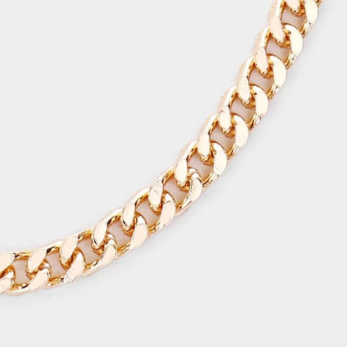 Metal Chain Gold Necklace Set