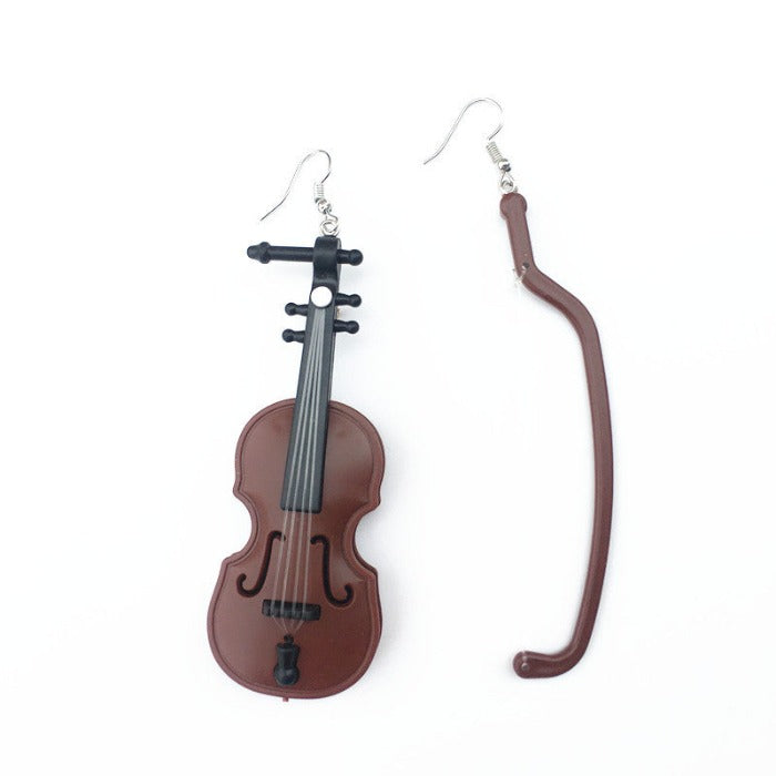 Violin & Bow Musical Instrument Earrings