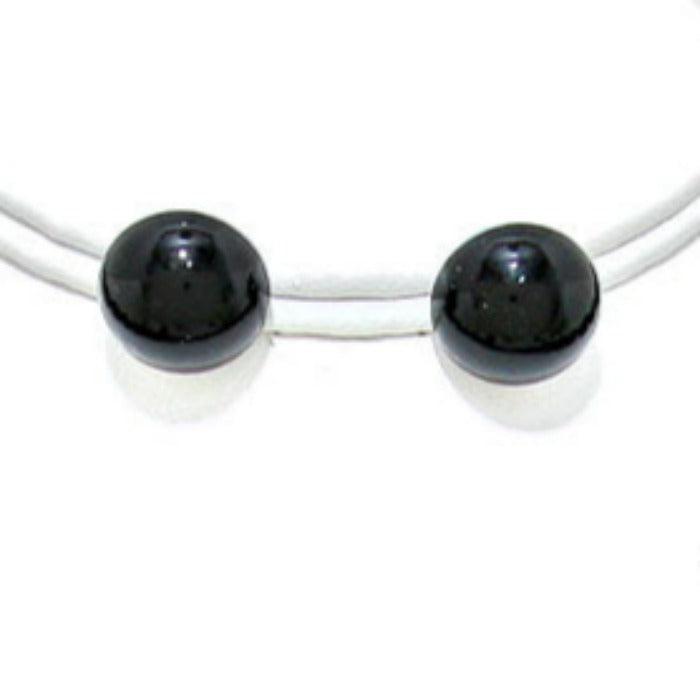 12 mm Black Pearl Necklace Earring Set