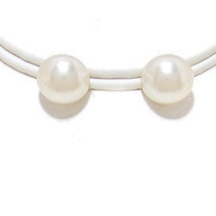 12 mm Cream Pearl Necklace Earring Set