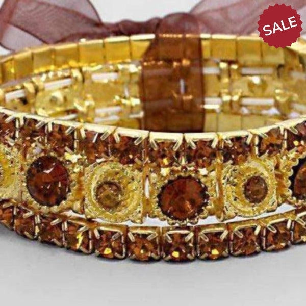 3 Piece Burgundy Multi Layered Stretch Bracelet