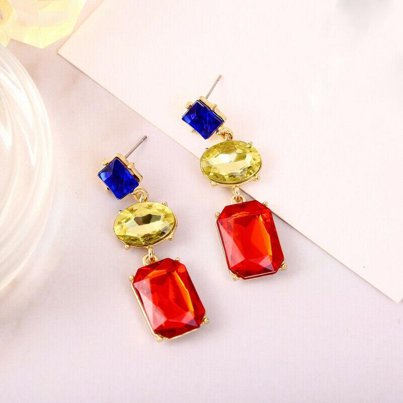 Shop The99Jewel Red & Green Stone Dangler Earring