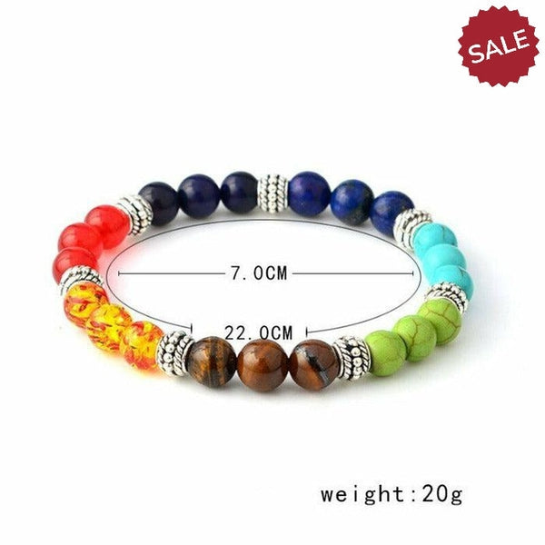 UEUC Bracciale di pietre preziose naturali per donne/uomini, pietre preziose Chakra 8 mm, perline rotonde di cristallo al quarzo, estensibile, bracciale, environ 6,5 pouces, Gemma UEUC Bracciale di pietre preziose naturali per donne/uomini, pietre preziose Chakra 8 mm, perline rotonde di cristallo al quarzo, estensibile, bracciale, environ 6,5 pouces, Gemma