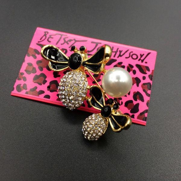 Betsey Johnson Double Bee Yellow & Black Brooch Pin-Brooch-SPARKLE ARMAND