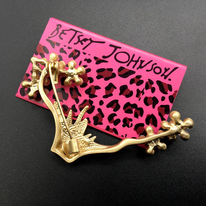 Betsey Johnson Flower Tree Faux Pearl Pink Enamel Brooch Pin-Brooch-SPARKLE ARMAND