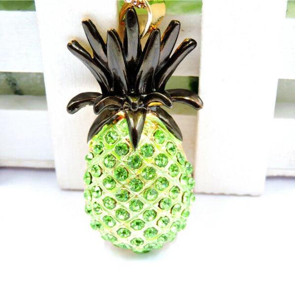 Betsey Johnson Green & Black Pineapple Gold Necklace-Necklace-SPARKLE ARMAND