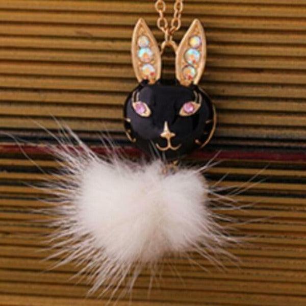 Betsey Johnson Rabbit Pendant Necklace-Necklace-SPARKLE ARMAND