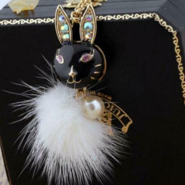 Betsey Johnson Rabbit Pendant Necklace-Necklace-SPARKLE ARMAND