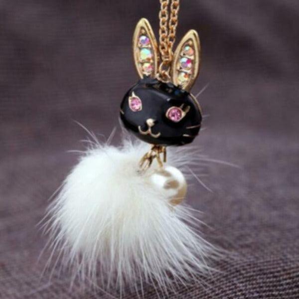 Betsey Johnson Rabbit Pendant Necklace-Necklace-SPARKLE ARMAND