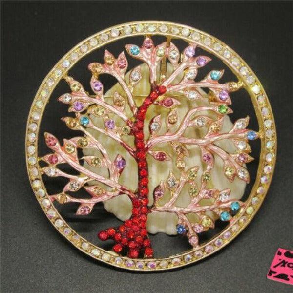 Betsey Johnson Tree Multi-Color Enamel Brooch Pin-Brooch-SPARKLE ARMAND
