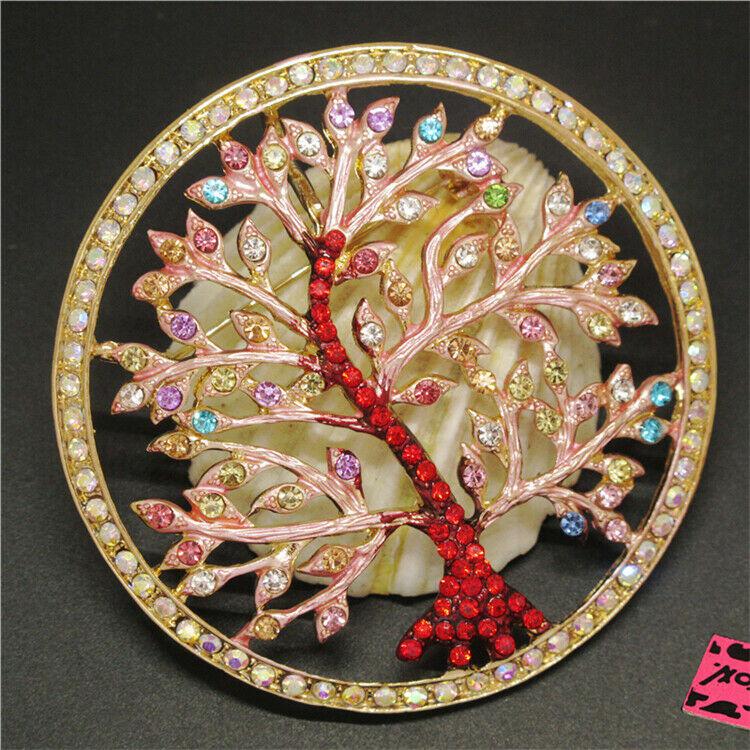 Betsey Johnson Tree Multi-Color Enamel Brooch Pin-Brooch-SPARKLE ARMAND