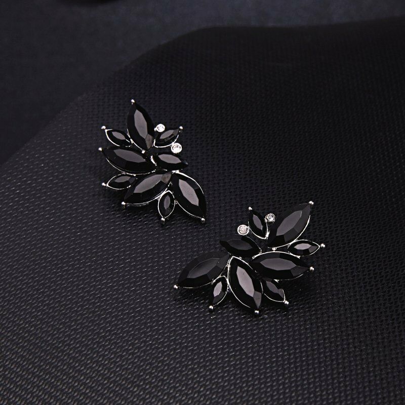 Black Wing Angel Crystal Earrings-Earring-SPARKLE ARMAND