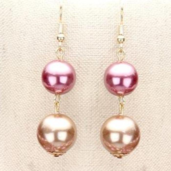 Braided Purple Pearl Necklace & Earring Set-Necklace-SPARKLE ARMAND