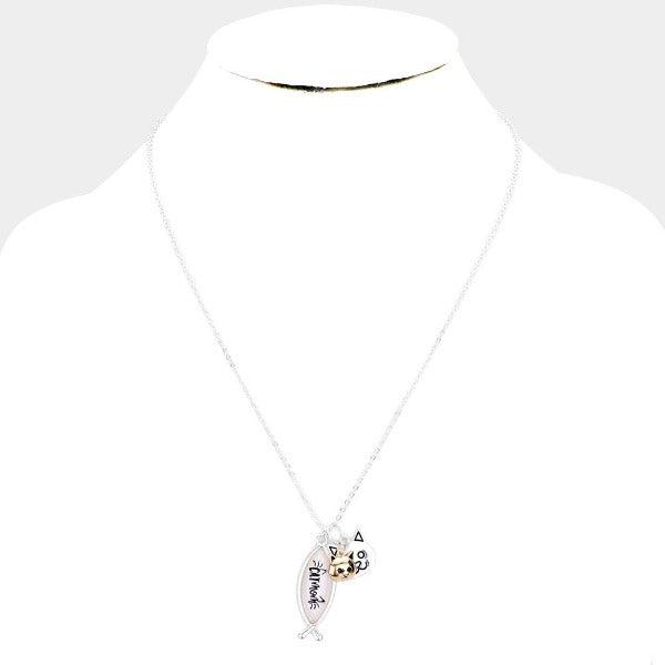 Cat Mom Pendant Necklace-Necklace-SPARKLE ARMAND