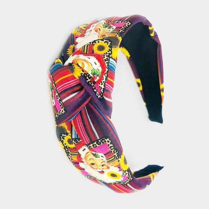 Christmas Theme Leopard Print Fabric Headband-Hair Accessories-SPARKLE ARMAND