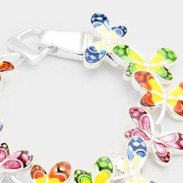 Colorful Butterfly Link Bracelet
