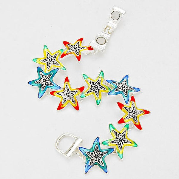 Colorful Starfish Magnetic Bracelet