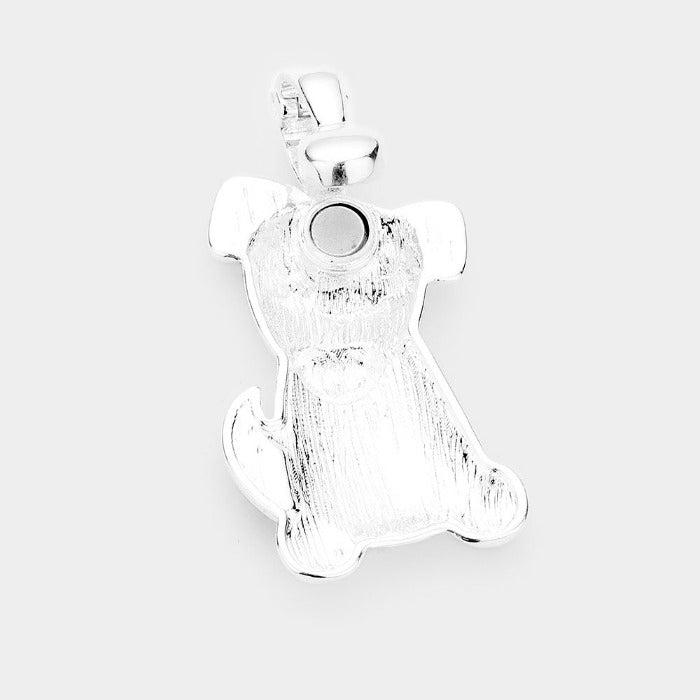 Cute Puppy Enamel Detail Magnetic Pendant Set by tipi