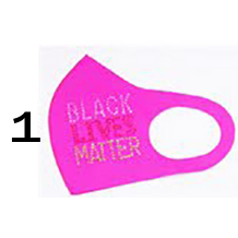 Face Mask Black Lives Matter Rhinestone Choose Color Reusable Washable Adult