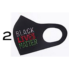 Face Mask Black Lives Matter Rhinestone Choose Color Reusable Washable Adult