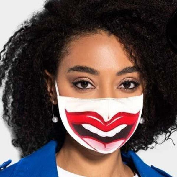 Face Mask Cartoon Lips Adult Unisex