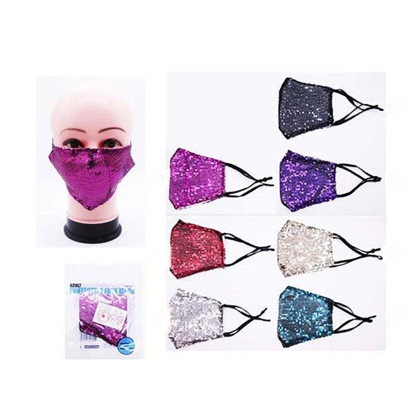 Face Mask Sequin Choose Your Color Reusable Washable Adult-Masks-SPARKLE ARMAND