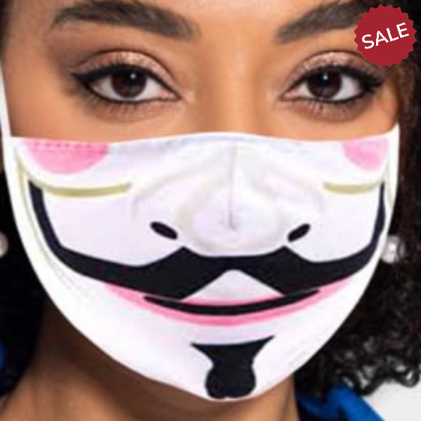Face Mask V for Vendetta Adult Unisex-Masks-SPARKLE ARMAND