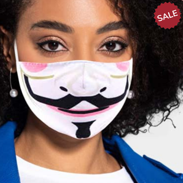 Face Mask V for Vendetta Adult Unisex-Masks-SPARKLE ARMAND