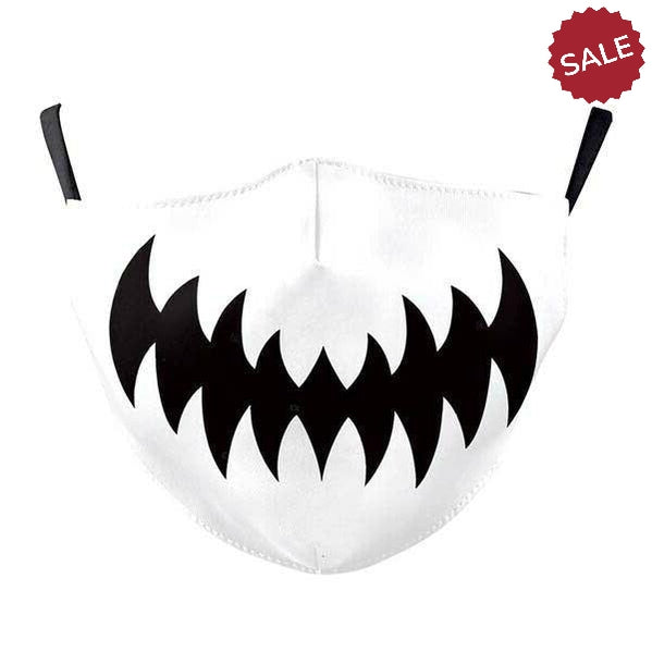 Face Mask Zig Zag Mouth Adult Unisex-Masks-SPARKLE ARMAND