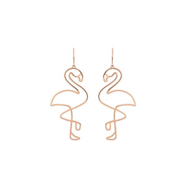 Flamingo Hallow Gold Earrings-Earring-SPARKLE ARMAND