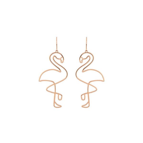 Flamingo Hallow Gold Earrings-Earring-SPARKLE ARMAND