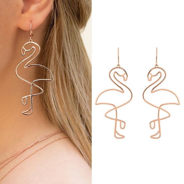 Flamingo Hallow Gold Earrings-Earring-SPARKLE ARMAND