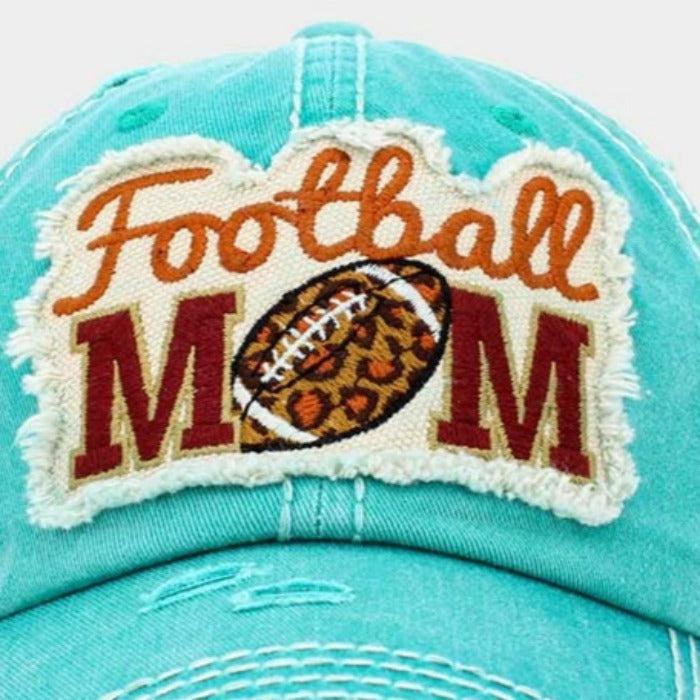 Football MOM Blue Vintage Baseball Cap