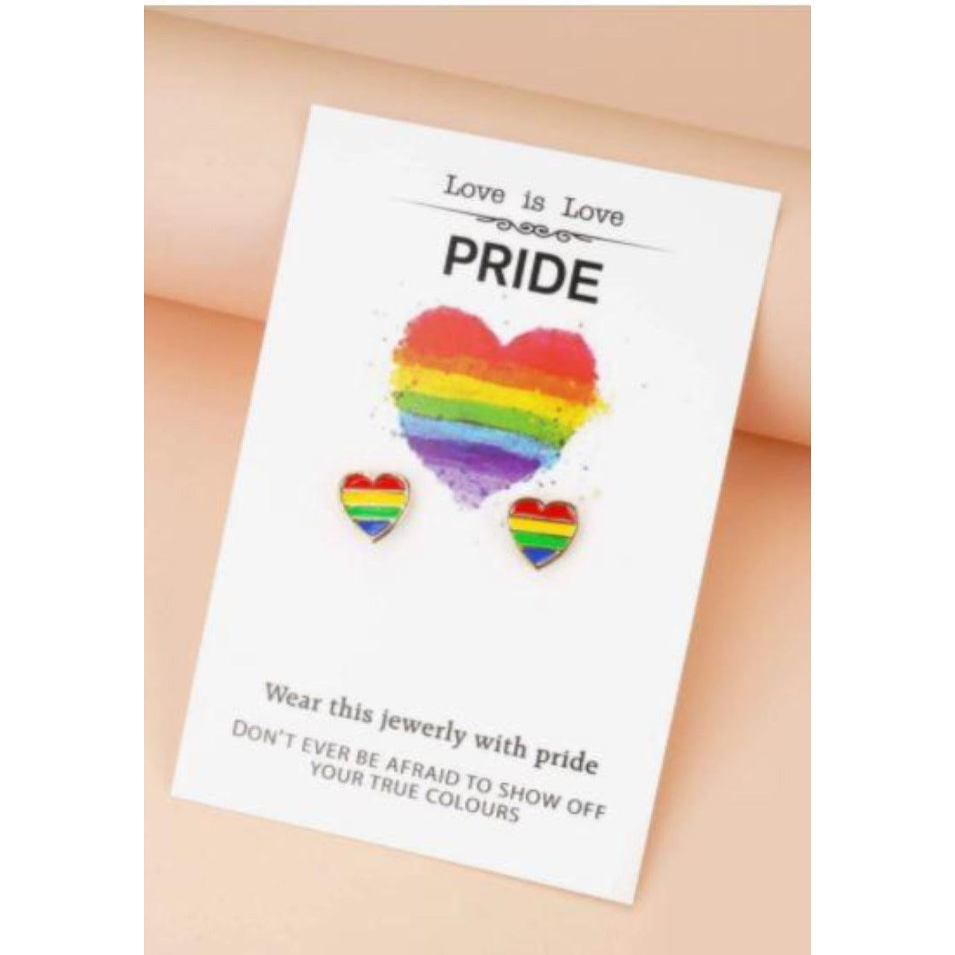 Gay Pride LGBTQI Heart Earrings