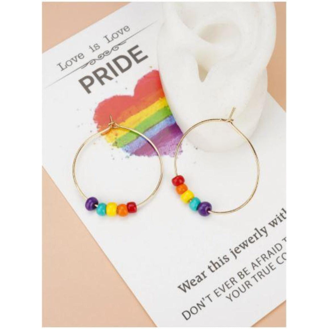 Gay Pride LGBTQI Hoop Beaded Earrings