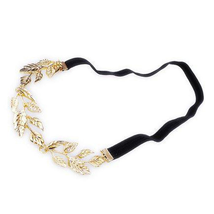 Golden Leaf Grecian Garland Head or Hair Band Headband-Hair Accessories-SPARKLE ARMAND