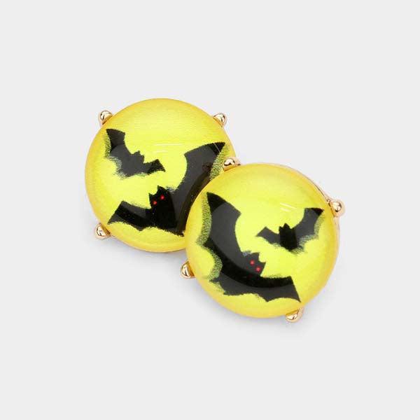Halloween Theme Bat Stud Earrings