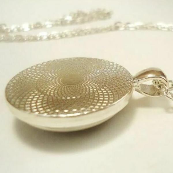 Happy Camper Round Cabochon Glass Silver Tone Necklace-Necklace-SPARKLE ARMAND