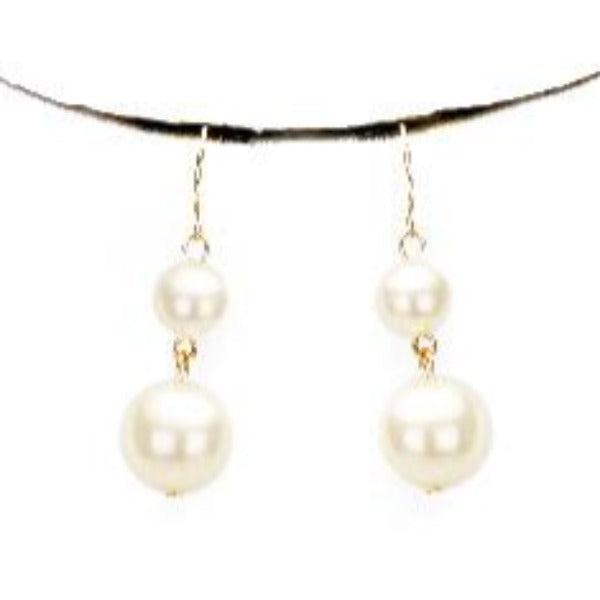 5 Strand Ivory Pearl (faux) Necklace & Earring Set by core