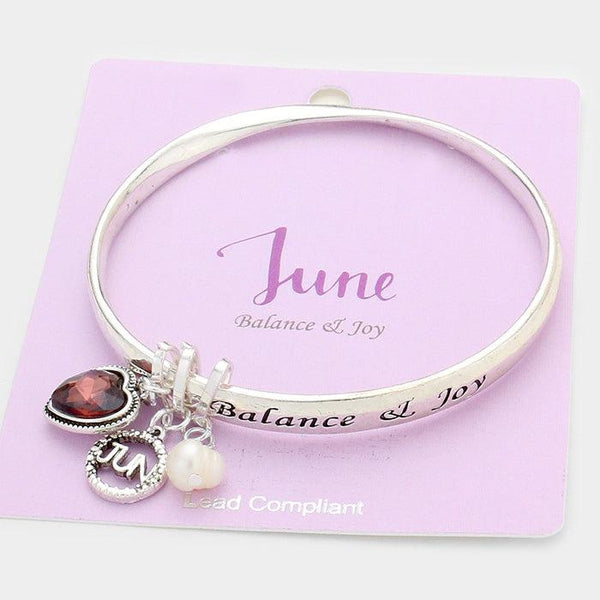June Birthday Stone "Balance & Joy" Bracelet