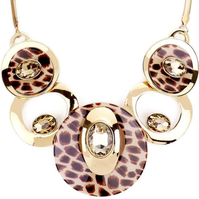 Leopard online necklace set