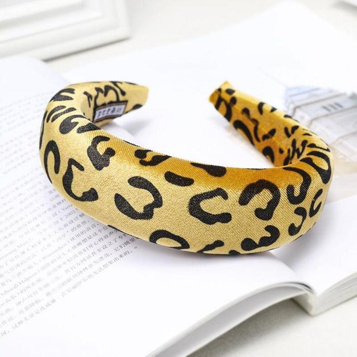 Leopard Print Ginger Color Padded Headband