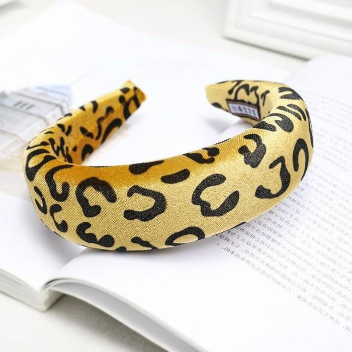 Leopard Print Ginger Color Padded Headband