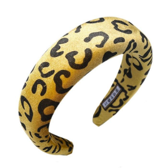 Leopard Print Ginger Color Padded Headband