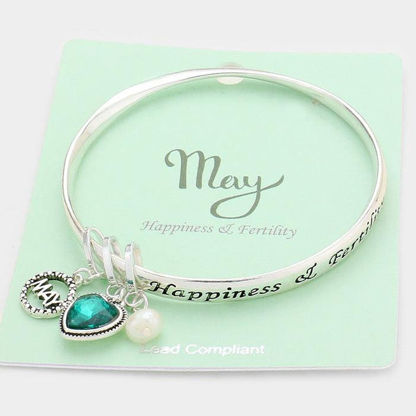 May Birthday Stone "Happiness & Fertility" Bracelet