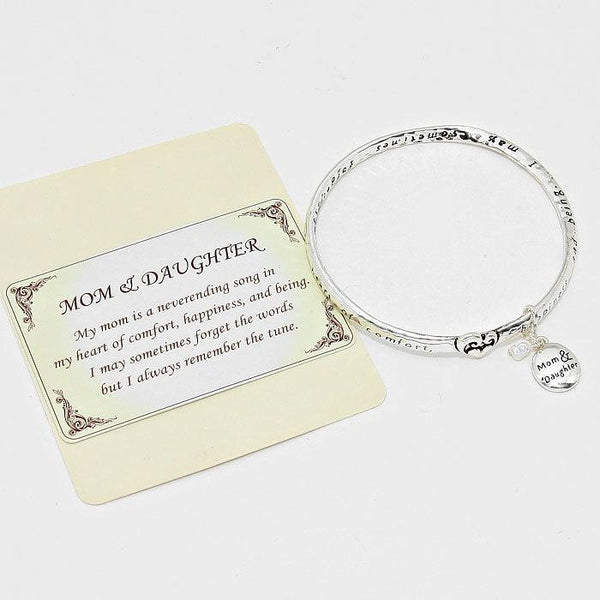 "Mom & Daughter" Message Bracelet with Card