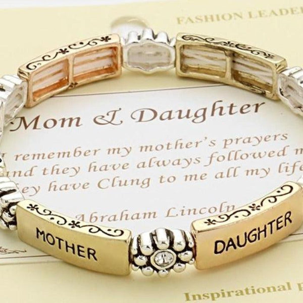 "Mother and Daughter" Tri-Tone Bracelet with Card